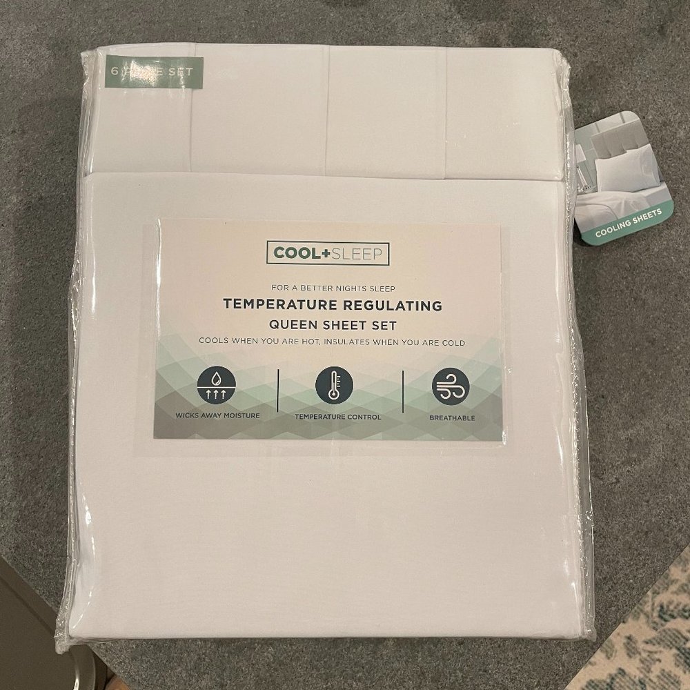 Cool+Sleep: Temperature Regulating Queen Sheet Set